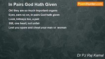 Dr PJ Raj Kamal - In Pairs God Hath Given