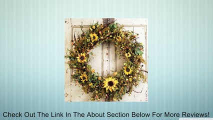 All Seasons Silk Sunflower Front Door Wreath Review