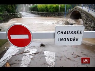 La Payre et l'Ouvèze en crue en Ardèche