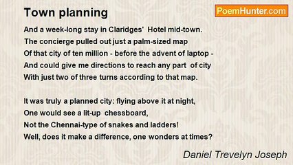 Daniel Trevelyn Joseph - Town planning