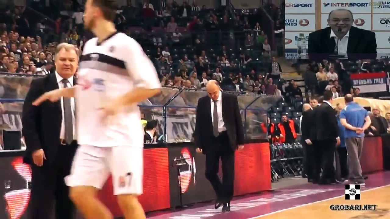 Grobari u Areni [navijanje] / Partizan -Maccabi Tel Aviv 20.03.2014