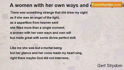 Gert Strydom - A women with her own ways and own will (Collins sestets)