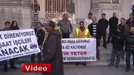 PTT Önünde Zincirli Eylem