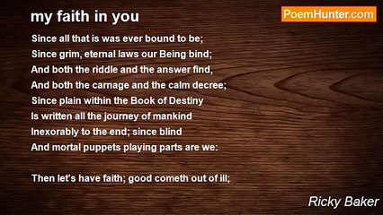 Ricky Baker - my faith in you