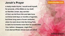 Mihaly Babits - Jonah’s Prayer
