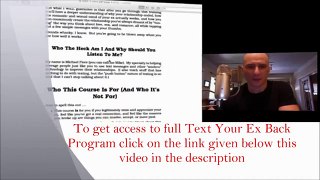 Text Your Ex Back 2 0  Healing explained Module 1 to start back together again