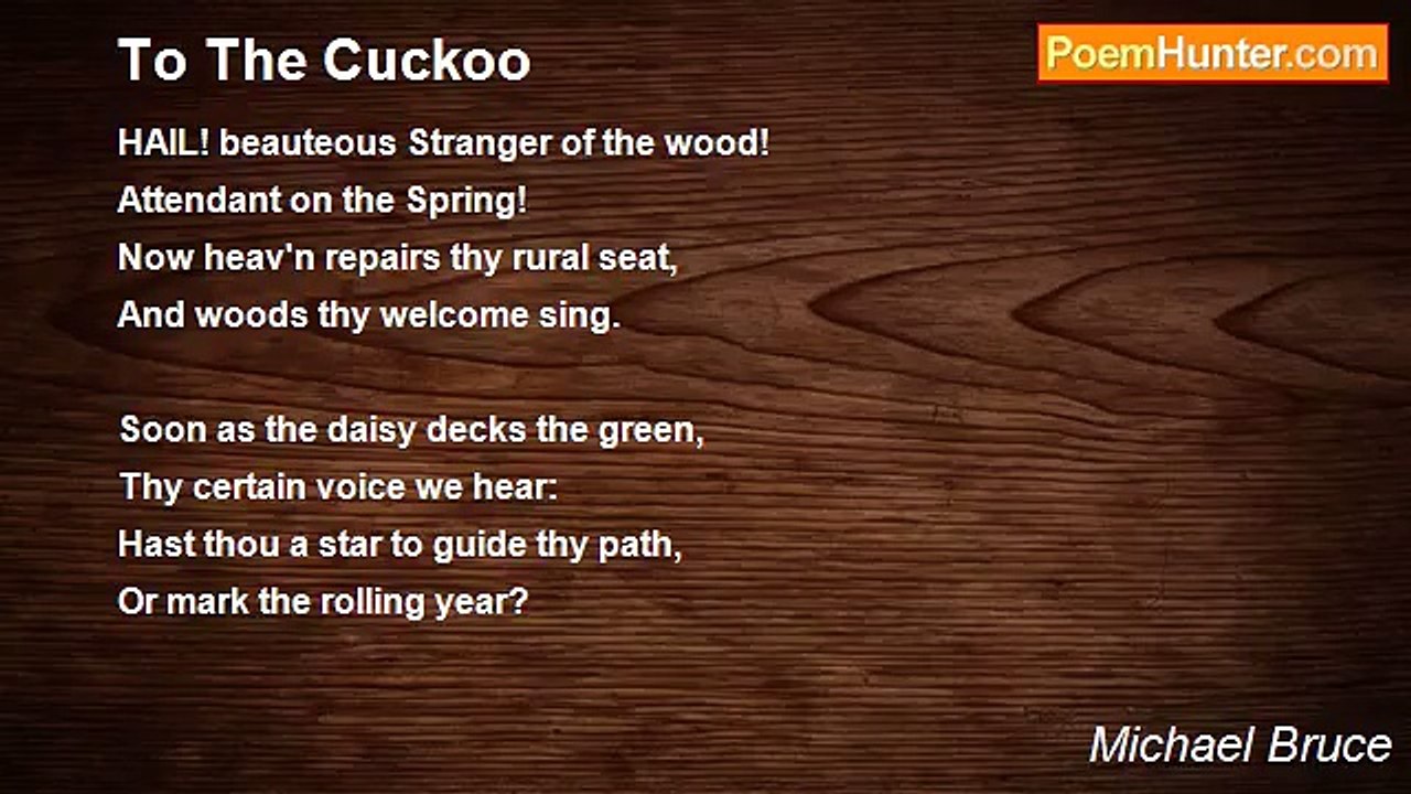 Michael Bruce - To The Cuckoo