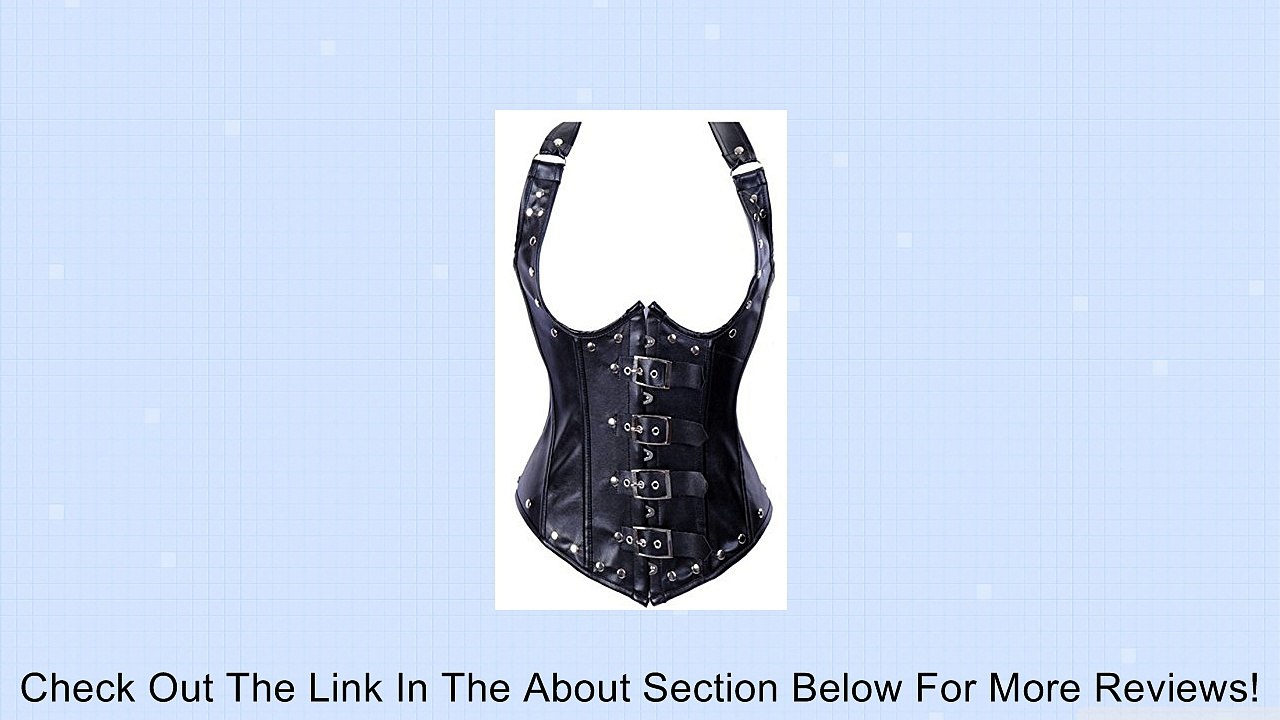 PU Leather Buckles Boned Underbust Shoulder Straps Corset Vest Waist Cincher Review