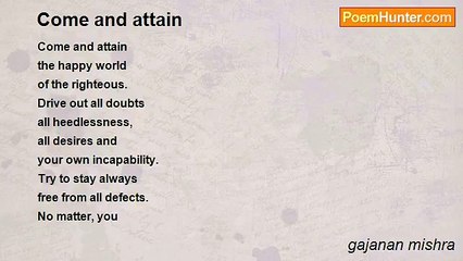 gajanan mishra - Come and attain