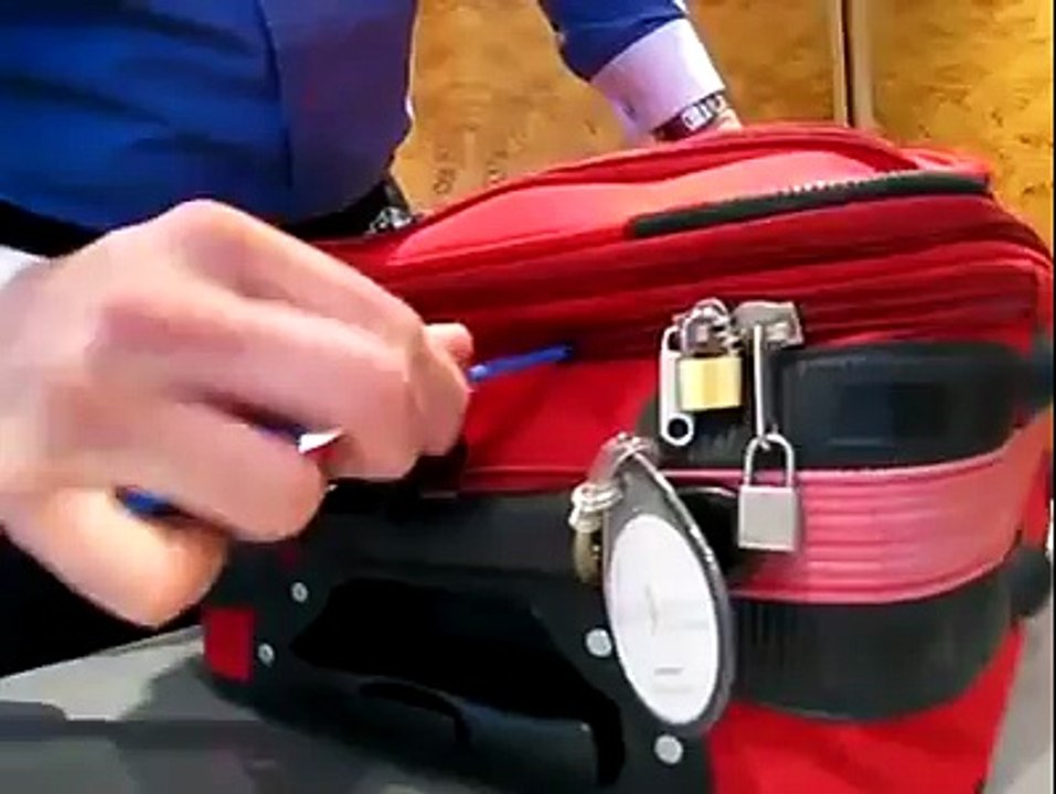 how to open a suitcase lock.........