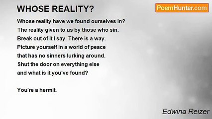 Edwina Reizer - WHOSE REALITY?