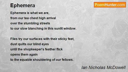 Ian Nicholas McDowell - Ephemera