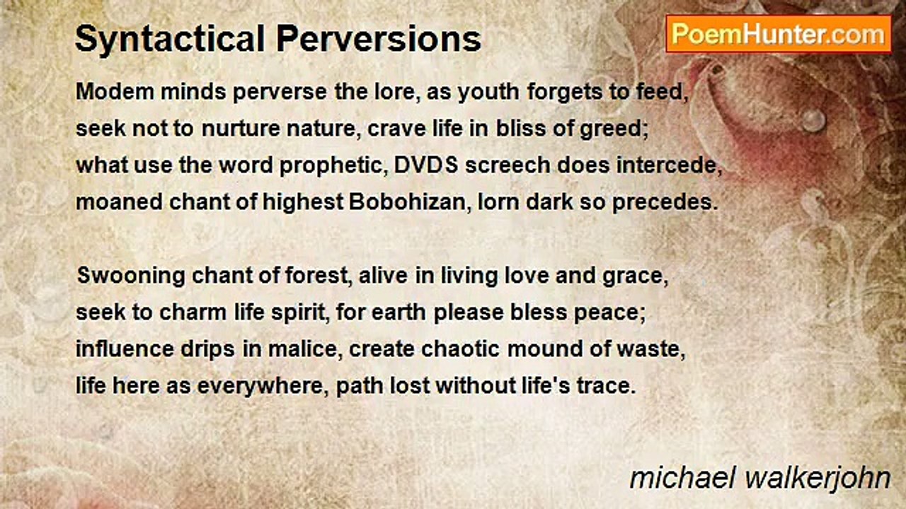 michael walkerjohn - Syntactical Perversions