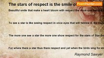 Raymond Sawyer - The stars of respect is the smile of Star Bucks.