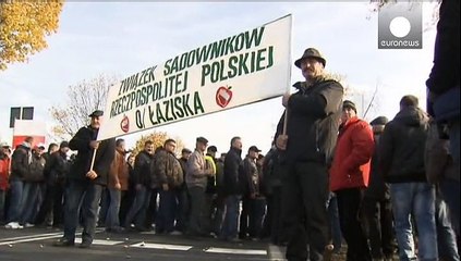 التفاح البولندي يحتج في شوارع وارسو