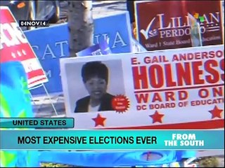 Today's mid-term elections in US most expensive ever.