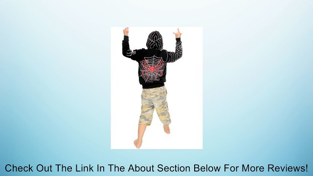 Kids Funny Spider-Man Zipper Hoodies, Clothes Review