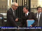 Pacte: Valls exprime son impatience face à un patronat peu mobilisé