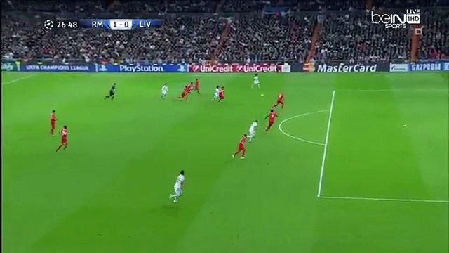 هدف كريم بن زيما الاول لريال مدريد على ليفربول