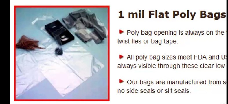 Flat Poly Bags - Acid Free and Archival Safe