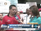 Trabajadores de la Alcaldía Metropolitana exigen pago de deudas