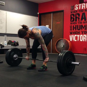 Clean + front squat + jerk set 3 of 3
