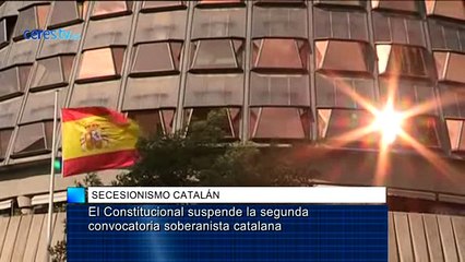 El Constitucional suspende la segunda convocatoria soberanista catalana