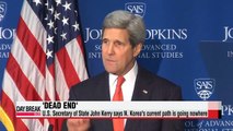 U.S. Secretary of State John Kerry warns N. Korea of 'dead end'