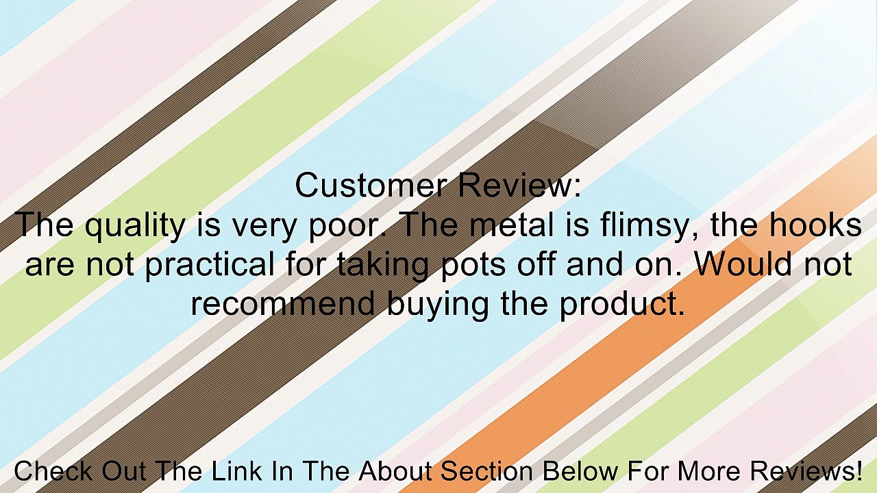 Koehlerhomedecor Indoor Kitchen Gadget Octagonal Hanging Pot and Pan Rack Review