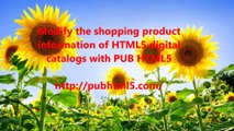 Modify the shopping product information of HTML5 digital catalogs
