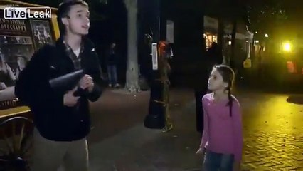 Little Girl Owns Christian Street Preacher