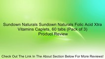 Sundown Naturals Sundown Naturals Folic Acid Xtra Vitamins Caplets, 60 tabs (Pack of 3) Review
