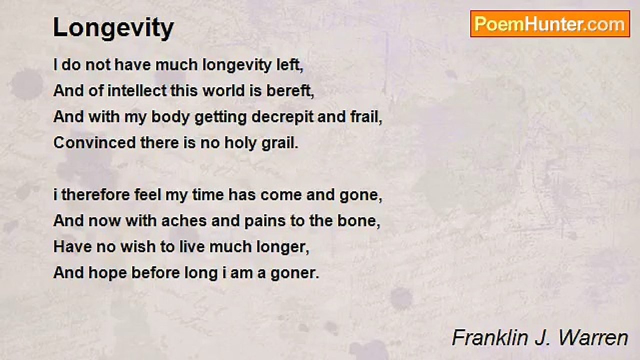 Franklin J. Warren - Longevity