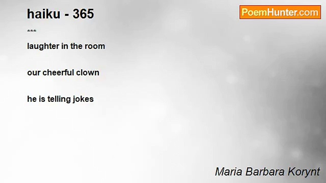 Maria Barbara Korynt - haiku - 365