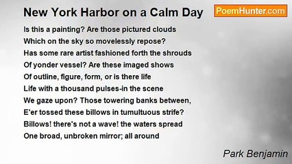 Park Benjamin - New York Harbor on a Calm Day