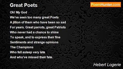 Hebert Logerie - Great Poets
