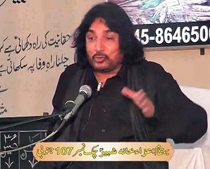 Allama Zulfqar Haidar Naqvi 4th Majlis Ashra muharam 2014 chak 107 sb Sargodha