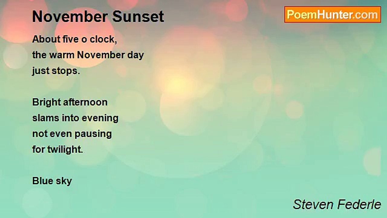 Steven Federle - November Sunset