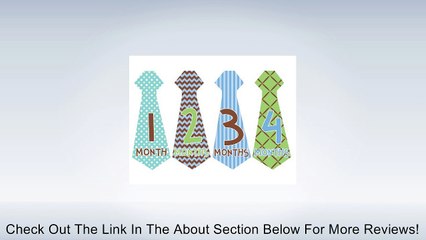 Tie Necktie #159 Month Stickers for Bodysuit Boy Blue Green Brown Review