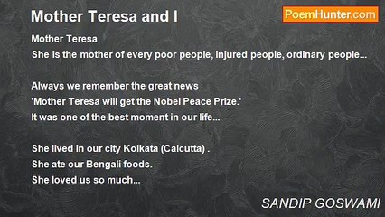 SANDIP GOSWAMI - Mother Teresa and I