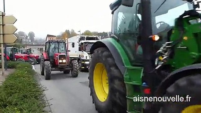 Manifestation des agriculteurs à Vervins