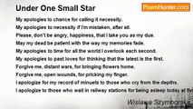 Wislawa Szymborska - Under One Small Star