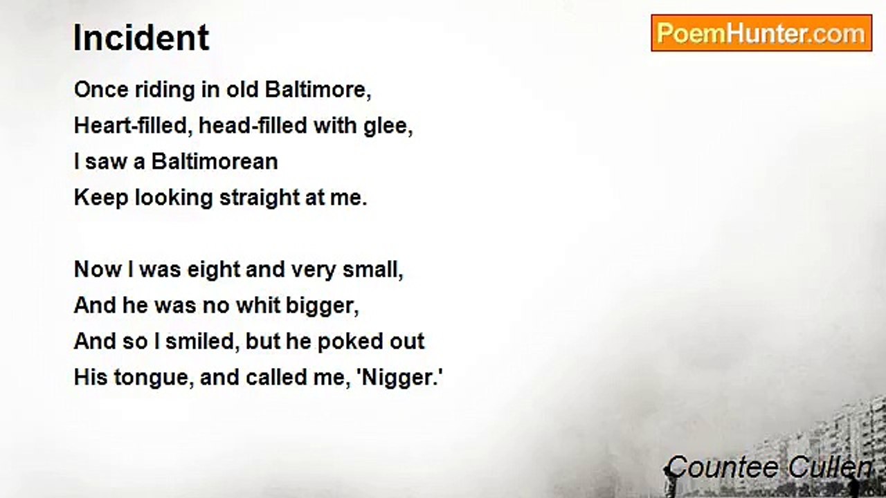 Countee Cullen - Incident
