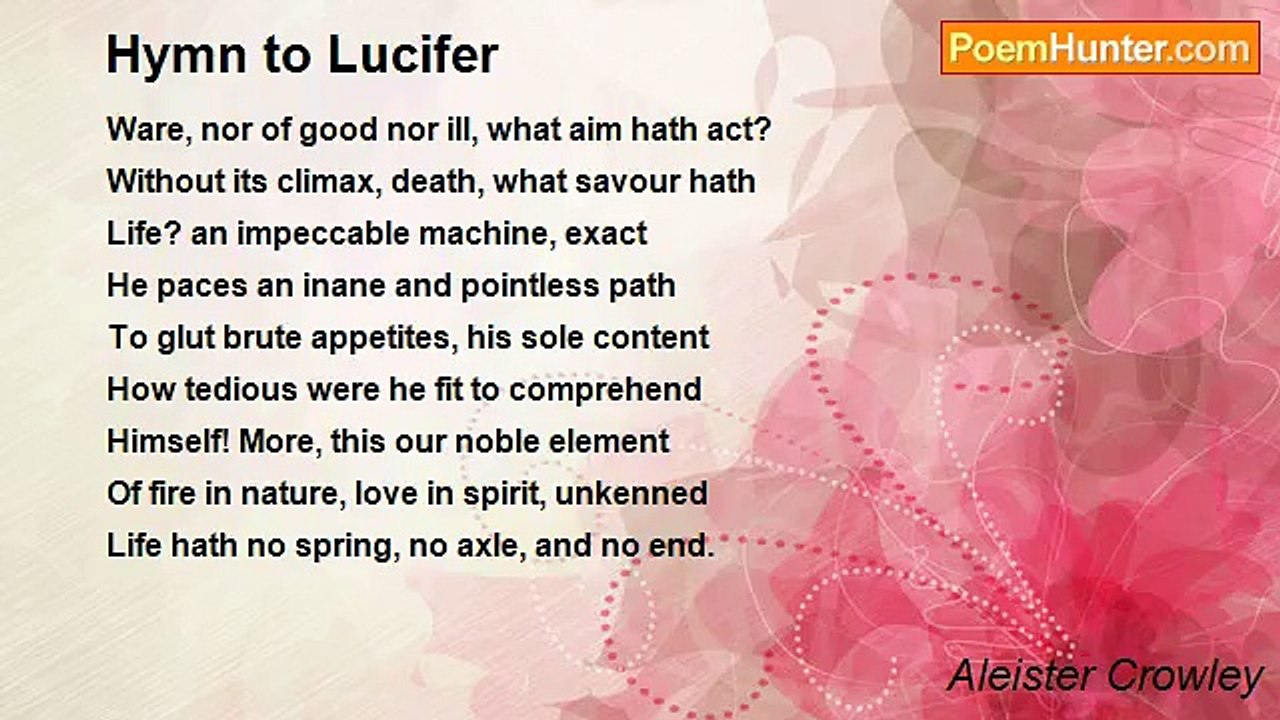 Aleister Crowley - Hymn to Lucifer