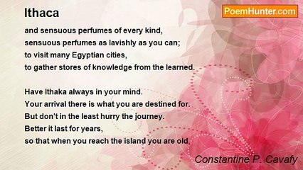 Constantine P. Cavafy - Ithaca