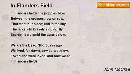 John McCrae - In Flanders Field