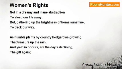 Annie Louisa Walker - Women's Rights