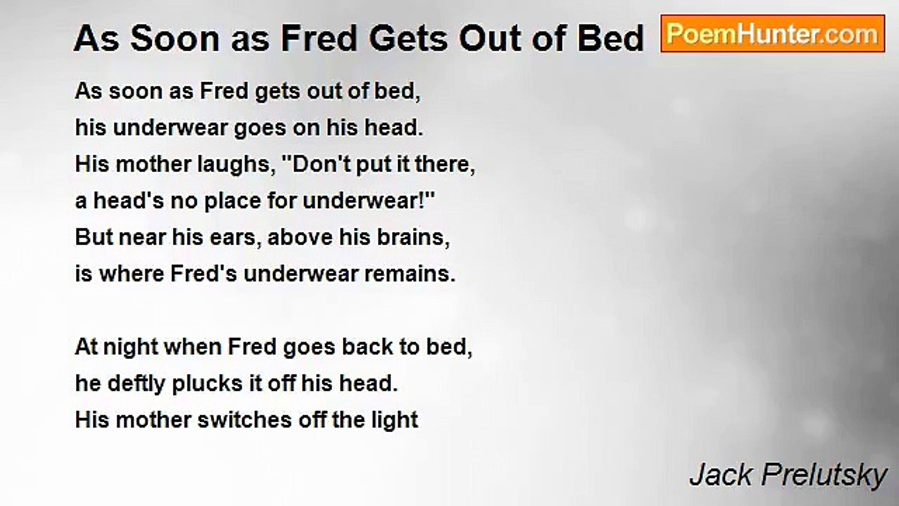 Jack Prelutsky - As Soon as Fred Gets Out of Bed