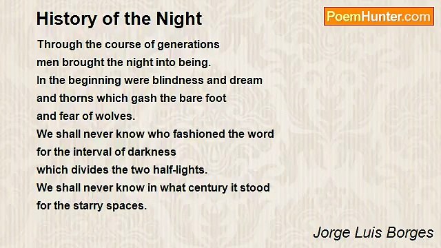 Jorge Luis Borges - History of the Night