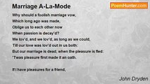 John Dryden - Marriage A-La-Mode